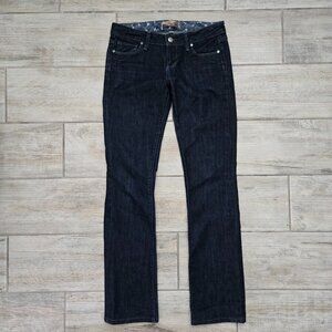 Paige Benedict + Canyon Straight Leg Low Rise Jeans Women's Raw Denim Western 26